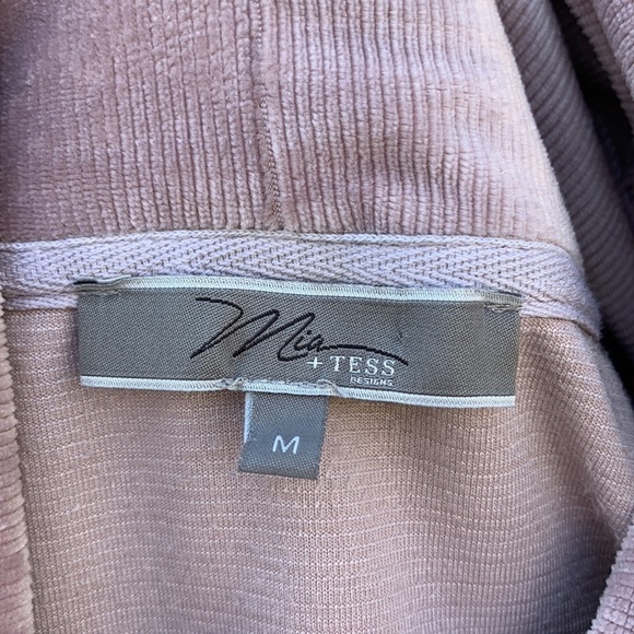 MIA & Tess Ribbed Velour Cowl Neck Tunic - Light Dusty Mauve - Picture 13 of 13